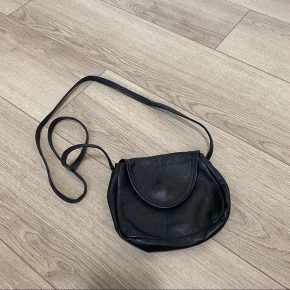 Women Black Leather Crossbody